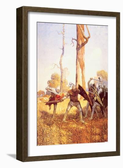 They Fought with Him-Newell Convers Wyeth-Framed Art Print