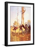 They Fought with Him-Newell Convers Wyeth-Framed Art Print