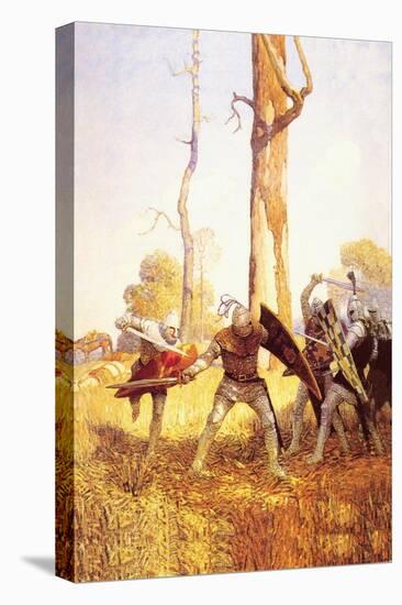 They Fought with Him-Newell Convers Wyeth-Stretched Canvas