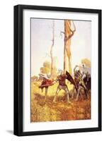 They Fought with Him-Newell Convers Wyeth-Framed Art Print