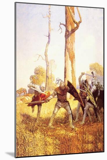 They Fought with Him-Newell Convers Wyeth-Mounted Art Print