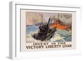 They Kept the Sea Lanes Open, Invest in the Liberty Loan-L.a. Shafer-Framed Art Print