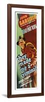 THEY MADE ME A CRIMINAL, John Garfield on insert poster, 1939.-null-Framed Art Print