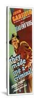 THEY MADE ME A CRIMINAL, John Garfield on insert poster, 1939.-null-Stretched Canvas