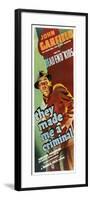 THEY MADE ME A CRIMINAL, John Garfield on insert poster, 1939.-null-Framed Art Print