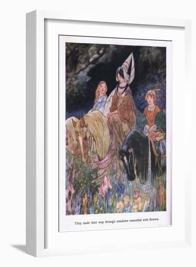 They Made their Way Through Meadows Enamelled with Flowers-Charles Robinson-Framed Giclee Print