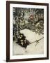 They Quaffed their Liquor in Profound Silence, 1905-Arthur Rackham-Framed Giclee Print