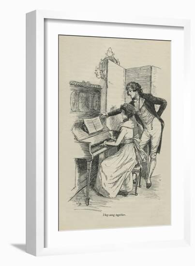 They sang together, 1896-Hugh Thomson-Framed Giclee Print