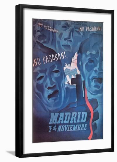 They Shall Not Pass Madrid, Nov 7-J. Briones-Framed Art Print