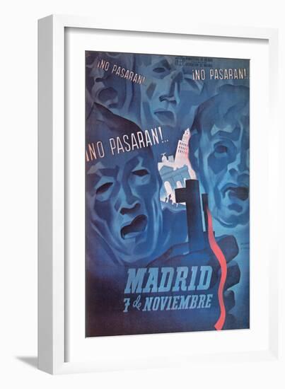 They Shall Not Pass Madrid, Nov 7-J. Briones-Framed Art Print
