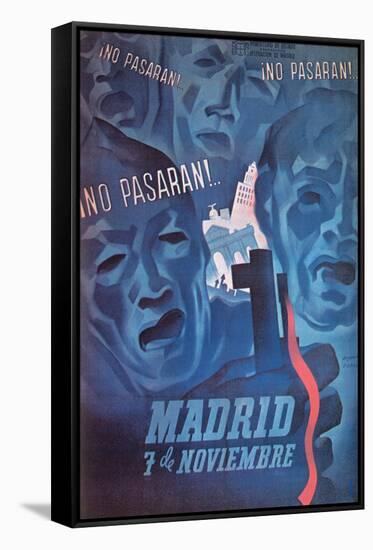 They Shall Not Pass Madrid, Nov 7-J. Briones-Framed Stretched Canvas