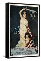 They Shall Not Perish Relief Poster-Douglas Volk-Framed Stretched Canvas