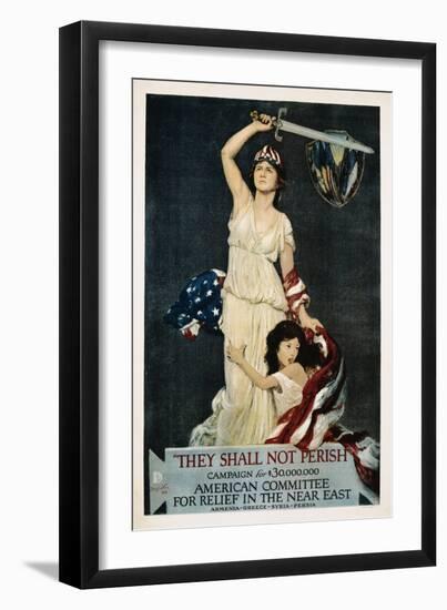 They Shall Not Perish Relief Poster-Douglas Volk-Framed Giclee Print