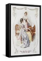 They Solaced Their Wretchedness by Duets After Supper'. Illustration To 'Pride and Prejudice'-Charles Edmund Brock-Framed Stretched Canvas