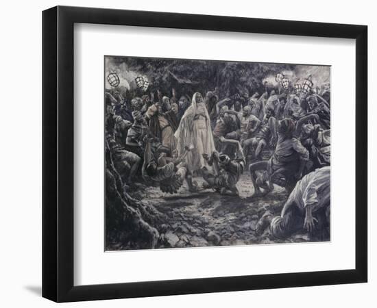 They Went Backward and Fell to the Ground-James Tissot-Framed Giclee Print