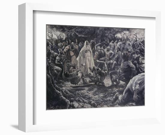 They Went Backward and Fell to the Ground-James Tissot-Framed Giclee Print