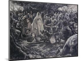 They Went Backward and Fell to the Ground-James Tissot-Mounted Giclee Print