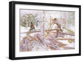 They Were Then Cut into Uniform Lengths-Carl Larsson-Framed Giclee Print