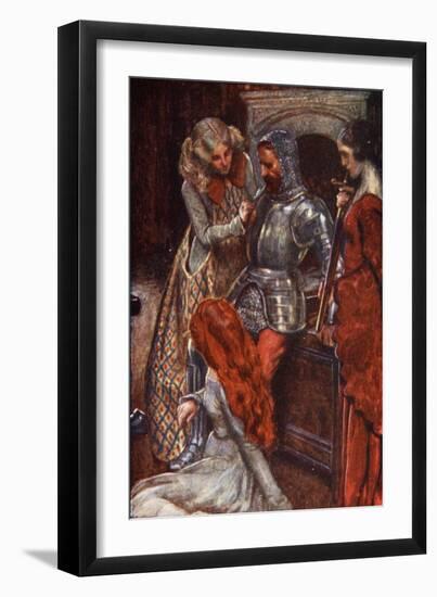 They Would Take Him to the Armoury Before He Left Them, the Pilgrim's Progress, c.1907-John Byam Shaw-Framed Giclee Print
