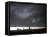 Thick Dark Cloud Hangs over Jakarta, Indonesia, before a Thunder Storm-null-Framed Stretched Canvas