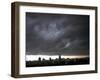 Thick Dark Cloud Hangs over Jakarta, Indonesia, before a Thunder Storm-null-Framed Photographic Print