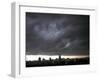 Thick Dark Cloud Hangs over Jakarta, Indonesia, before a Thunder Storm-null-Framed Photographic Print