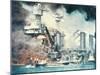 Thick Smoke Rolls Out of the Burning USS West Virginia During the Japanese Attack on Pearl Harbor-null-Mounted Photo