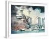 Thick Smoke Rolls Out of the Burning USS West Virginia During the Japanese Attack on Pearl Harbor-null-Framed Photo