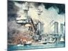 Thick Smoke Rolls Out of the Burning USS West Virginia During the Japanese Attack on Pearl Harbor-null-Mounted Photo