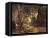Thicket of Roe Deer at the Stream of Plaisir Fontaine-Gustave Courbet-Framed Stretched Canvas