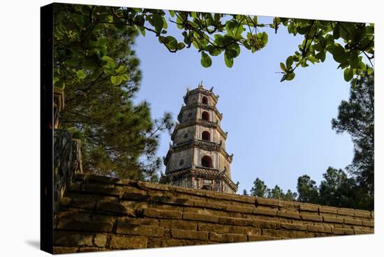 Thien Mu Pagoda, Built in 1844, on the Bank of Perfume River, Group of Hue Monuments-Nathalie Cuvelier-Stretched Canvas