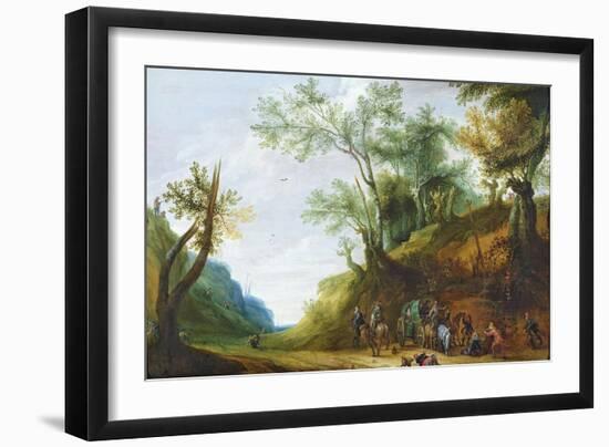 Thieves Attacking a Carriage-Peeter Snayers-Framed Giclee Print