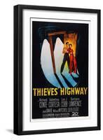 Thieves' Highway, from Left: Richard Conte, Valentina Cortesa, 1949-null-Framed Art Print