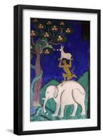 Thikse Monastery, Wall Painting, Ladakh, Himalaya-null-Framed Premium Giclee Print