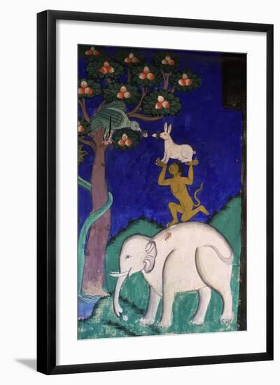 Thikse Monastery, Wall Painting, Ladakh, Himalaya-null-Framed Giclee Print