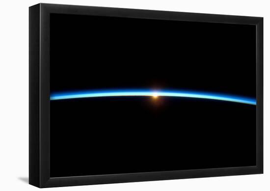Thin Blue Line of Earth Atmosphere Poster-null-Framed Poster
