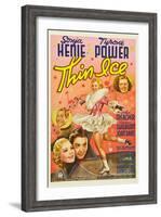 Thin Ice, Sonja Henie, Tyrone Power, Arthur Treacher, Joan Davis, 1937-null-Framed Art Print