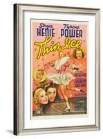 Thin Ice, Sonja Henie, Tyrone Power, Arthur Treacher, Joan Davis, 1937-null-Framed Art Print