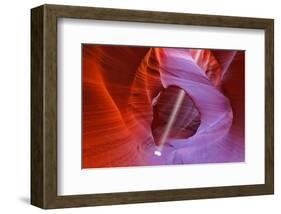 Thin Sunray Antelope Canyon-null-Framed Art Print