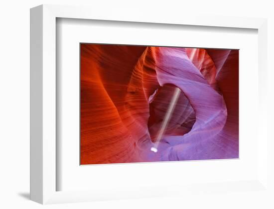 Thin Sunray Antelope Canyon-null-Framed Art Print