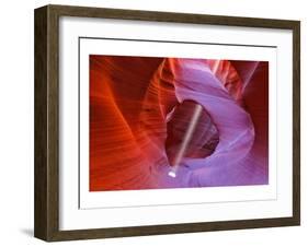 Thin Sunray Antelope Canyon-null-Framed Art Print