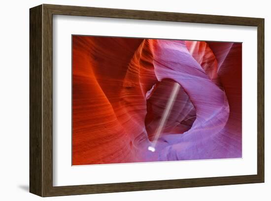 Thin Sunray Antelope Canyon-null-Framed Art Print