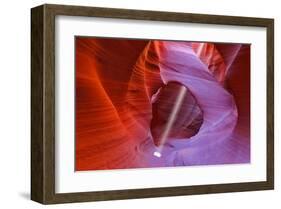 Thin Sunray Antelope Canyon-null-Framed Art Print