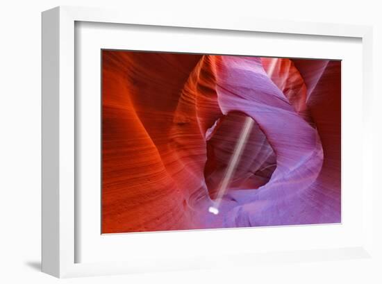 Thin Sunray Antelope Canyon-null-Framed Art Print