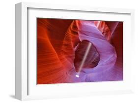 Thin Sunray Antelope Canyon-null-Framed Art Print