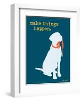 Things Happen - Blue Version-Dog is Good-Framed Art Print