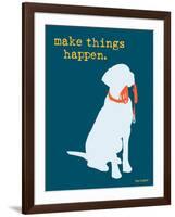 Things Happen - Blue Version-Dog is Good-Framed Art Print