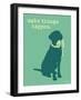 Things Happen - Teal Version-Dog is Good-Framed Art Print