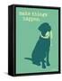 Things Happen - Teal Version-Dog is Good-Framed Stretched Canvas