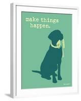 Things Happen - Teal Version-Dog is Good-Framed Art Print